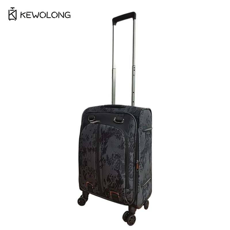 

Lightweight Printed Fabric Softside Spinner Suitcase, Scratch Resistant Travel Luggage, Carry On, Fast Shipping