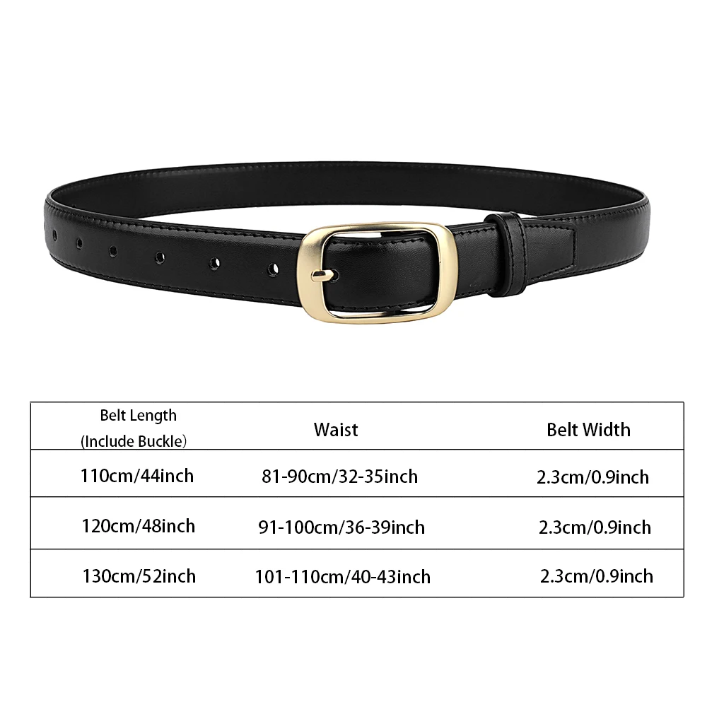 Women's Loose Belt Versatile Black Fashion Jeans Popular Simple Design Premium Quality Accessory for Casual Wear