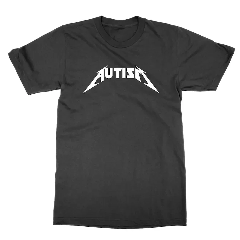 

Autism band logo t shirt, rock band parody tee funny joke top