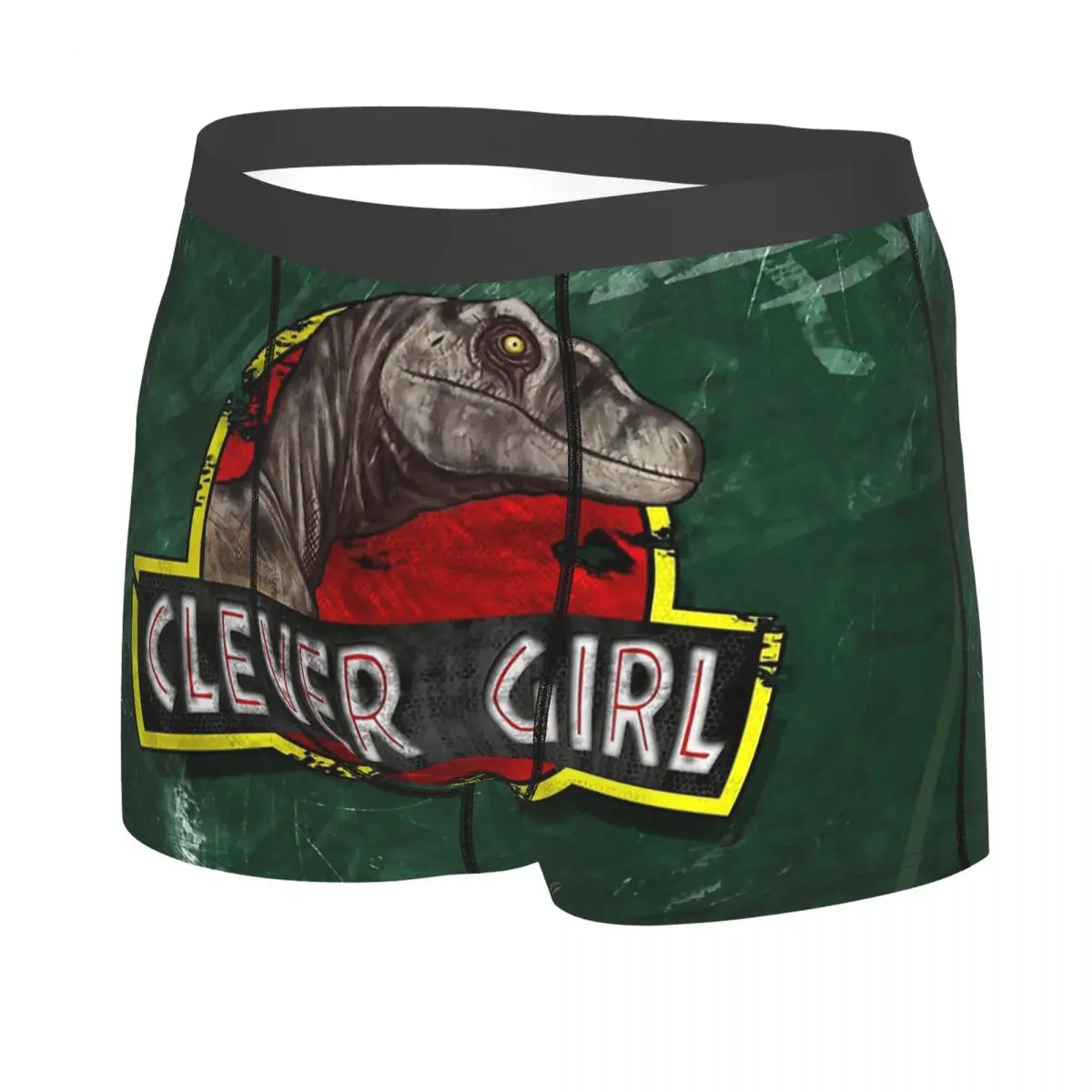 Clever Girl Men Boxer Briefs Underpants Dinosaur Dinosaurs Highly Breathable High Quality Birthday Gifts