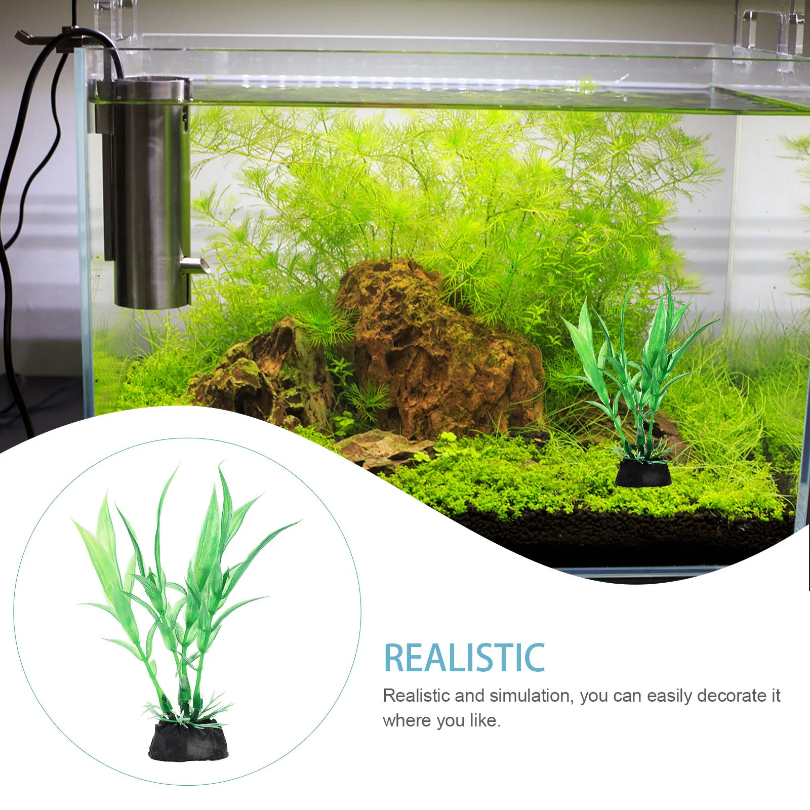

20Pcs Simulation Water Grass Artificial Aquatic Plants Fish Tank Decorations Plastic Aquarium Landscape Supplies