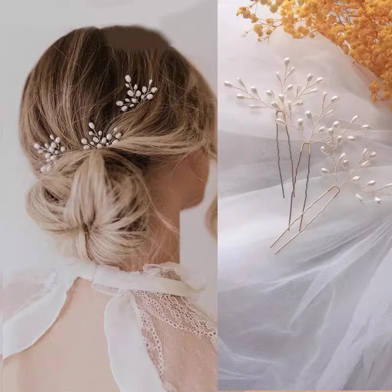 Pan Head Fever Hot Selling Ornaments Marriage Pin Hair Hair Hairpin Hairpin Hair Accessories U-shaped Clip Haircard