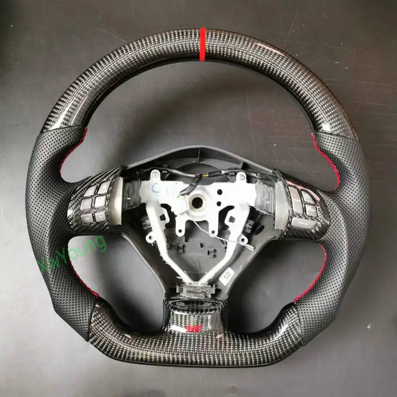 For Subaru Impreza Legacy WRX STI Forester 100% Real Carbon Fiber Car Steering Wheel