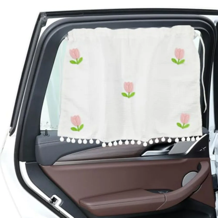 Car Side Window Sun Shade Privacy Curtain for Baby, Suction Cup Window Shade, 25"x18" Car Cartoon Sunshade Protector Heat Block