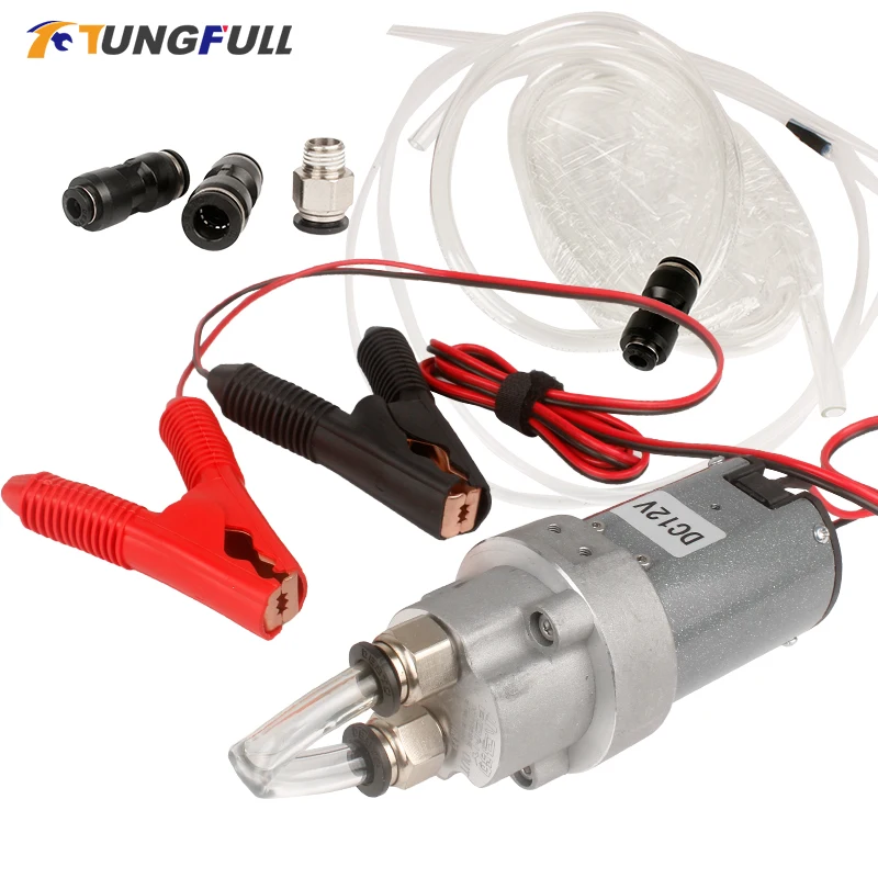 

The Whole Set DIY Mini DC Oil Pump 12V Oil Transfer Oil Pump Engine Oil Pump Micro Self-suction Gear Oil Transfer Pump