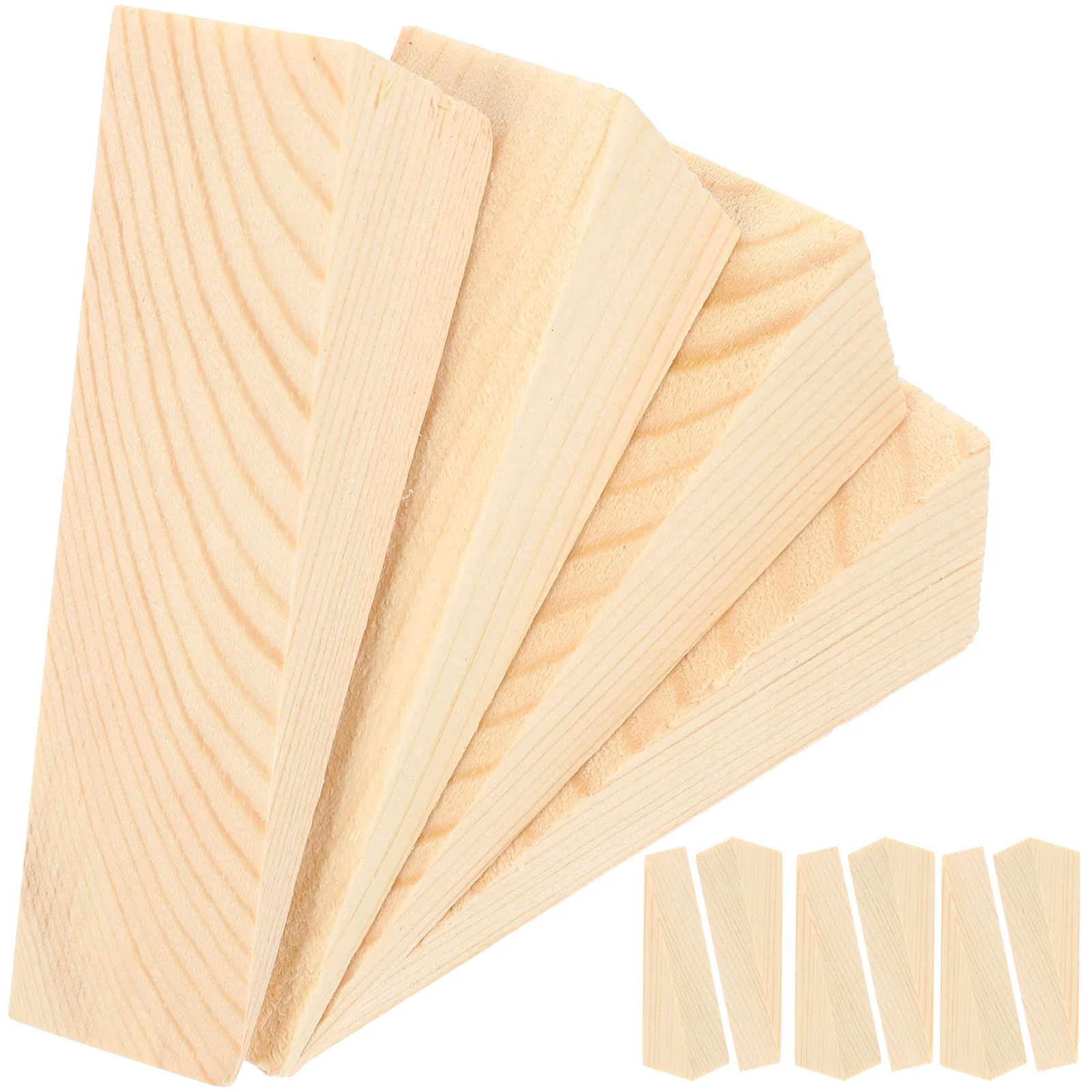 

10 Pcs Triangular Wooden Wedge Tile Floor Door Stopper Alarm Punch-free Stoppers Anti-collision Mute Concrete