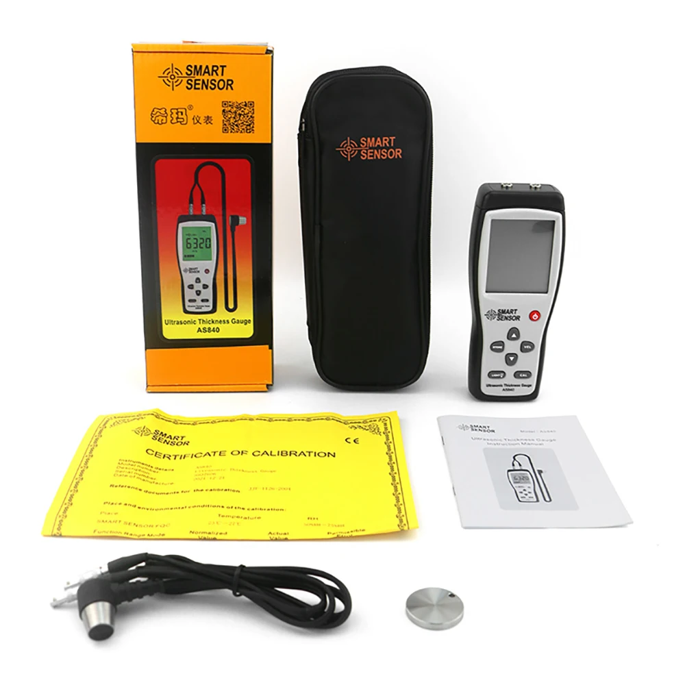 Imagem -06 - Inteligente Sensor Handheld Ultrasonic Medidor de Espessura Lcd Digital Espessura Tester Profundidade Medidor Alta Precisão 12225 Milímetros