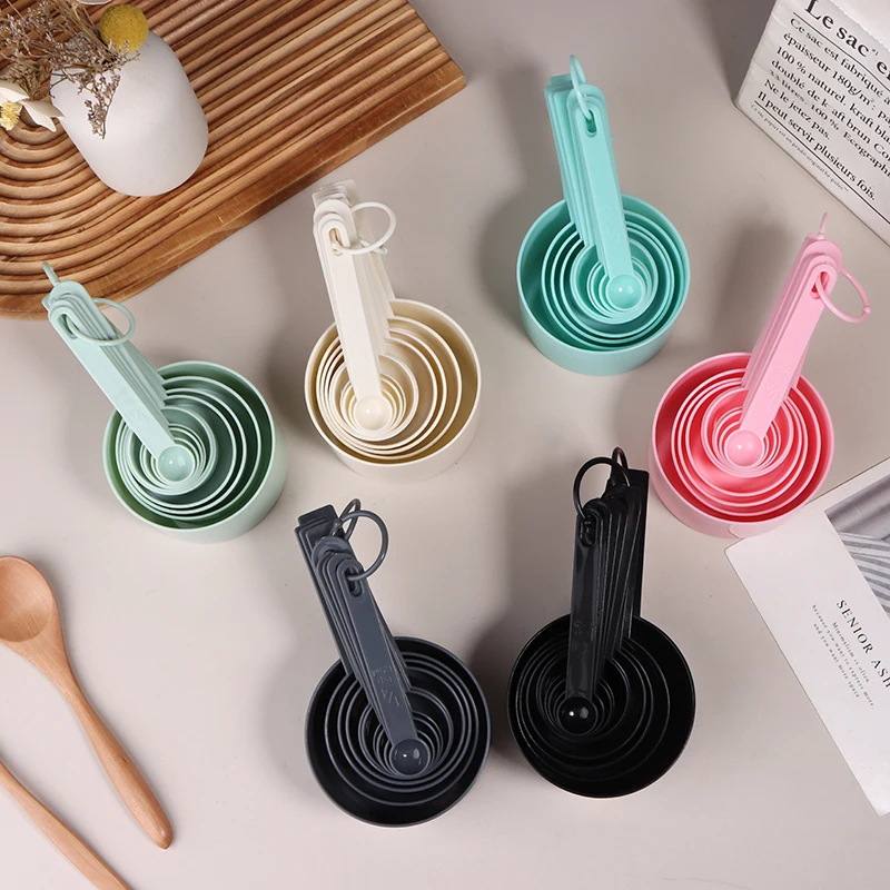 

10Pcs/Set Kitchen Measuring Spoon Measuring Cups Measuring Tools Portable Plastic Coffee Sugar Scoop Kitchen Gadgets