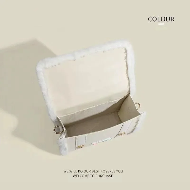 Sanrio-Bolso de mano de piel sintética para chica, bandolera sencilla de Hello Kitty, bolso de hombro cuadrado Kawaii, regalo de cumpleaños, Y2K