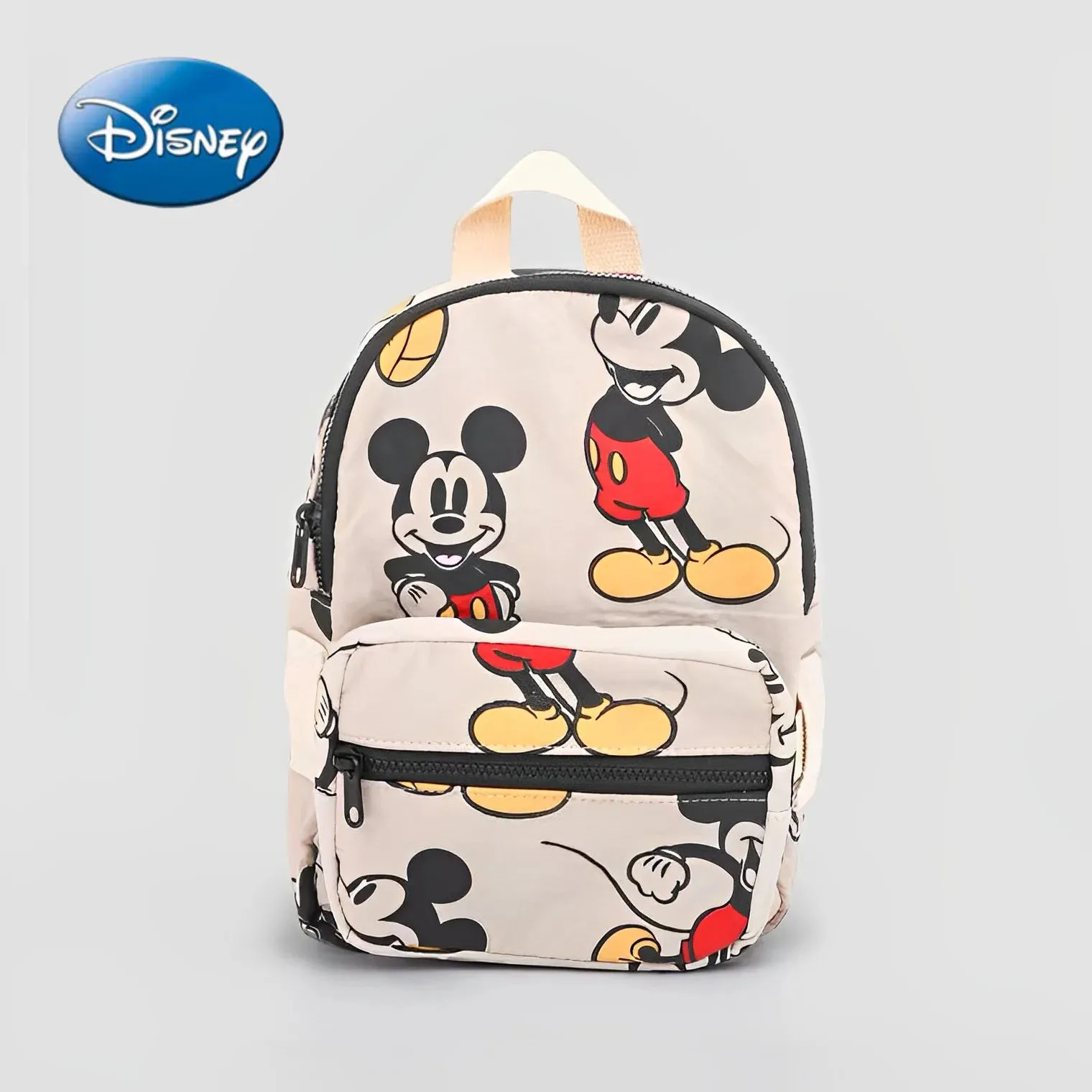 Disney New Fashionable Mickey Mouse Pattern Children\'s School Bag Cute Mickey Print Lightweight Backpack