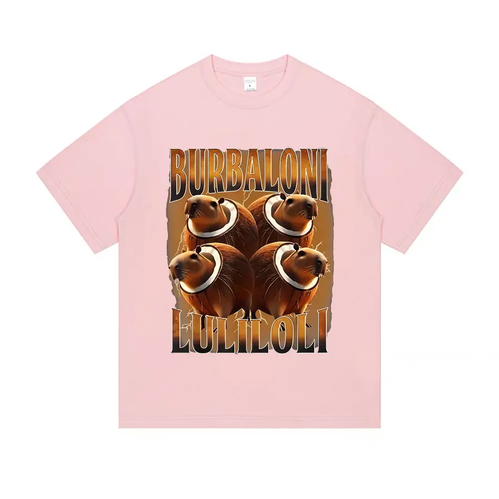 الإيطالية Brainrot Burbaloni لولليزي تي شيرت جوز الهند كابيبارا مضحك ميمي التي شيرت الصيف الرجال النساء عادية الفكاهة قصيرة الأكمام بلايز #5