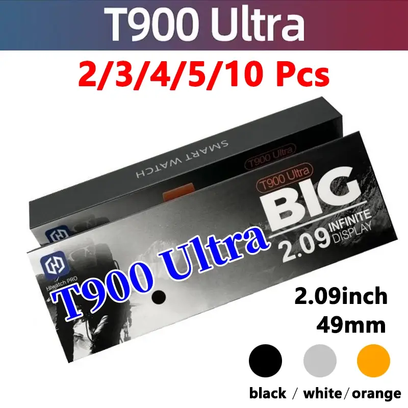 T900 Ultra Big Smart Watch para homens e mulheres, Bluetooth Call, IWO Series 8, Smartwatch esportivo para IOS e Android, 2.09 ", original, atacado