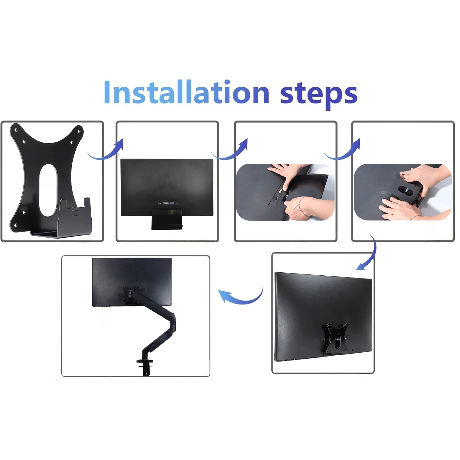 New VESA Mount Adapter for HP Pavilion 20” 22” 23”  20bw 20xi 20vx 22vx 22vc 23bw 23xi by Mount Bracket for VESA Monitors Arms