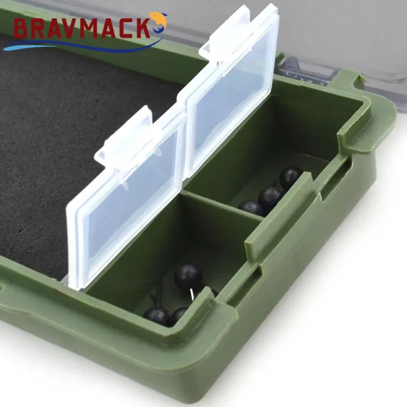 BRAVMACK 1pc Carp Fishing Box Stiff Hair Rig Board with Pins Carp Fishing Rig Box Wallet Rig Storage Box Fishing Tackle Box