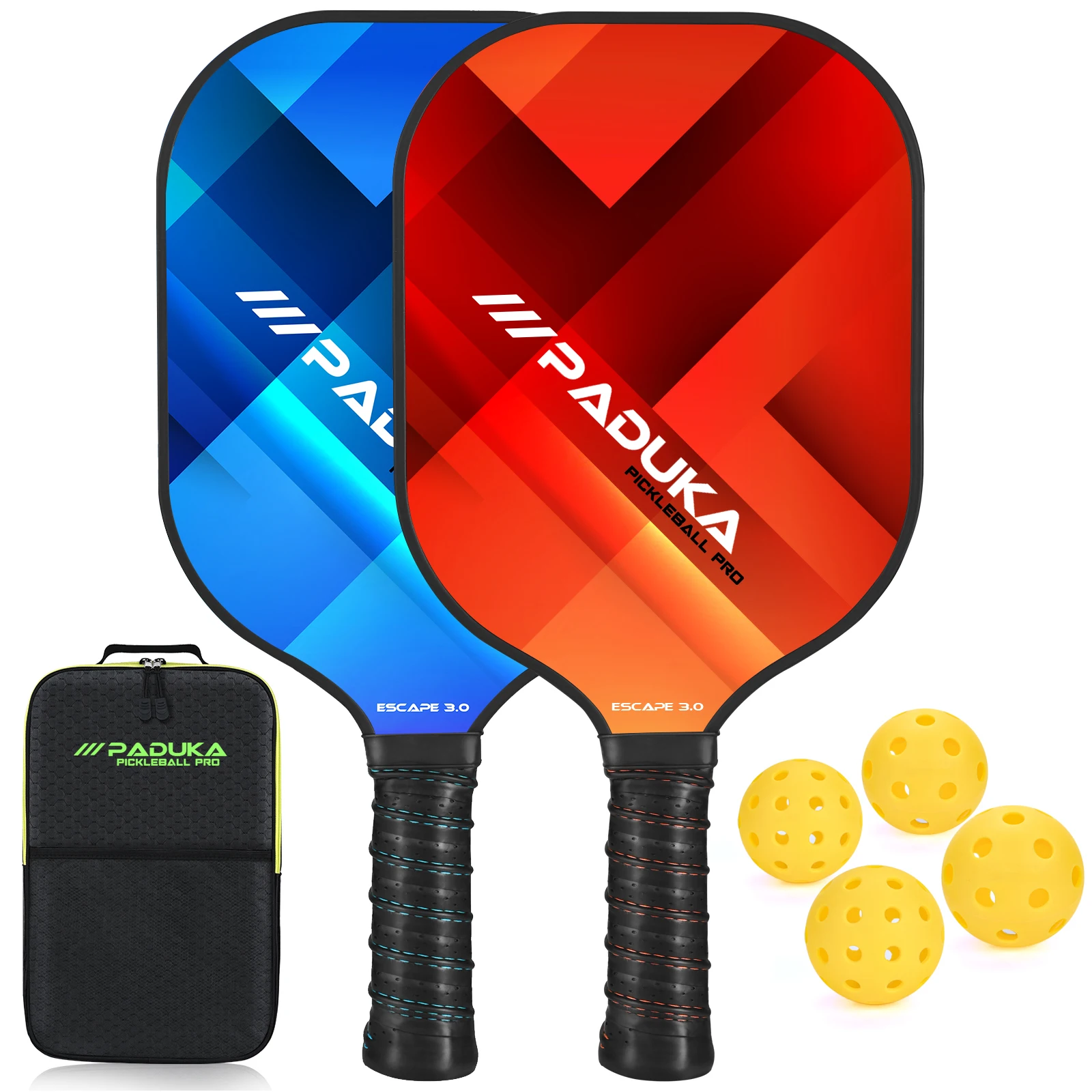 

Paduka Carbon Fiber Pickleball Paddle Set Honeycomb Polypropylene Core