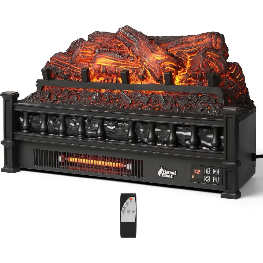 

Инфракрасный электрический камин с вечным пламенем 23, инфракрасный кварцевый пульт дистанционного управления, каминный нагреватель с реалистичным штифтом