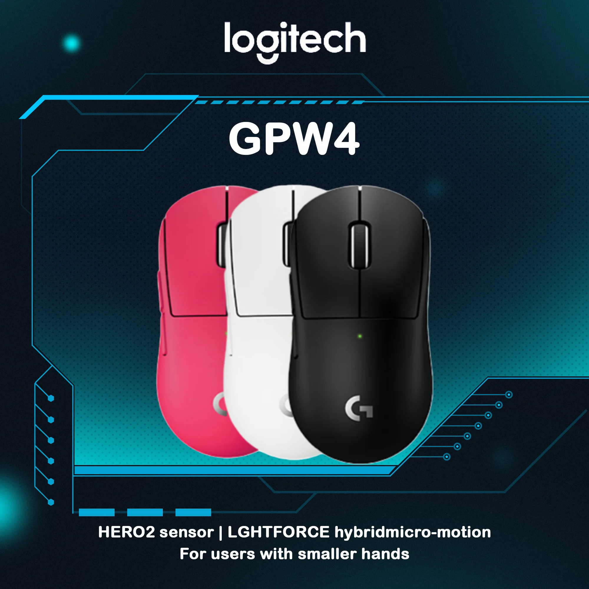 Logitech G PRO X SUPERLIGHT 4 (GPW4)2C  Wireless Gaming Mouse51g Ultra-Lightweight Small Hand-Friendly  Esports-Grade, Original