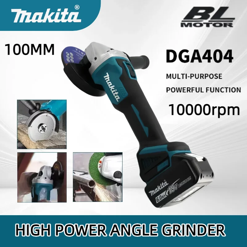 

Makita DGA404 Аккумуляторный полировальный станок для резки Бесщеточная электрическая угловая шлифовальная машина для аккумуляторных электроинструментов Makita 18 В
