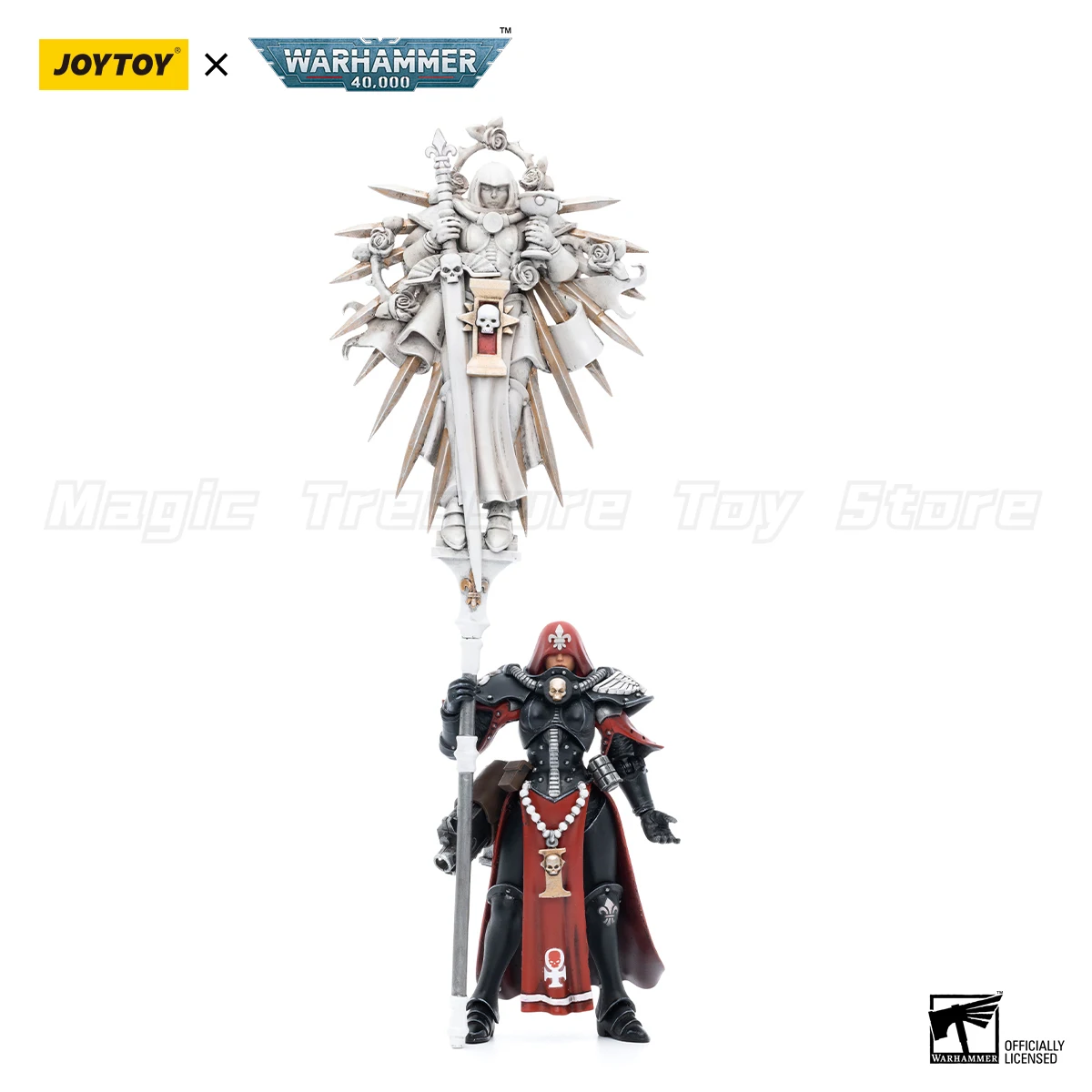 【متوفر】JOYTOY 1/18 مجسم شخصية Warhammer 40K Adepta Sororitas Imagifier Sister Saelon Noyalle Superior Kassia Jurel Model