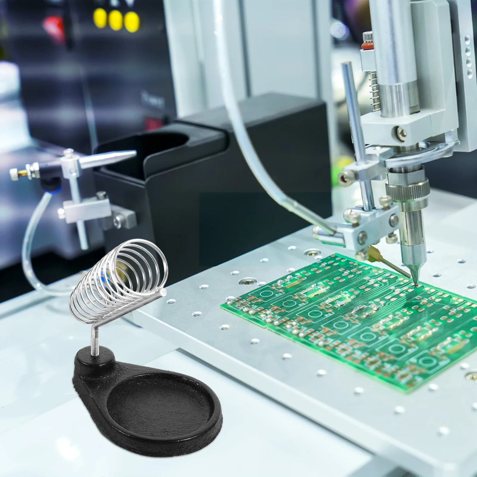 

Round Soldering Iron Stand Heavy Duty Tabletop Support Soldering Holder Multifunctional Stable Base Solder Station Rack