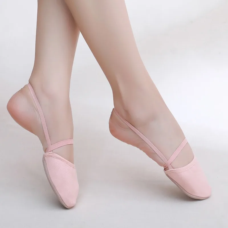 Rhythmic Gymnastics Half Sole Shoe Adults Knitted  Half Sole Pointe Shoes Ballet Practice Belly Dance Body Shaping Training