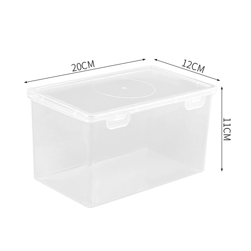 Dust Proof Transparent Mask Storage Box Wet Tissue Box Baby Wipes Dispenser Holder With Lid Large Capacity Mask Box New view 6
