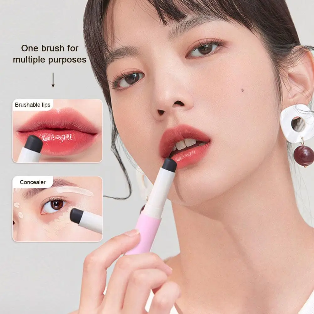 Soft Round Head Silicone Lip Brush Natural Q Soft Lipstick Makeup Brush Lip Gloss Applicator And Concealer Makeup Brush Tool