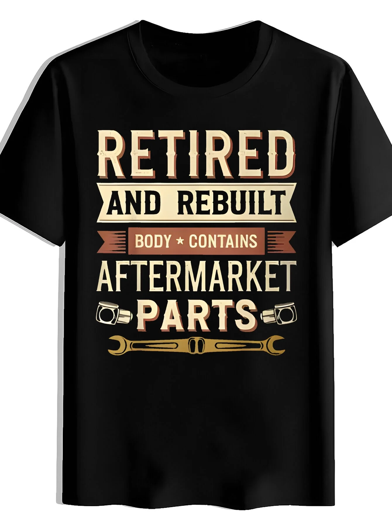 Men's Printed Pattern Casual Round-neck T-shirt, Soft and Comfortable Wrinkle-resistant Top, Machine Washable and Pill-resistant, Quick-drying and Easy-care Short-sleeve T-shirt with High Cost-effectiveness, Durable and Shape-retaining