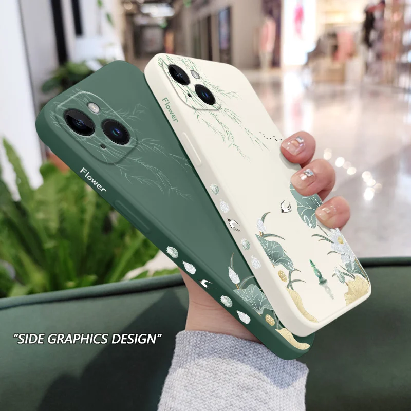 Lotus Pavilion Phone Case For iPhone 17 17 Air 16 16e 15 14 13 12 11 X XR XS Plus Pro Max Mini Silicone Cover