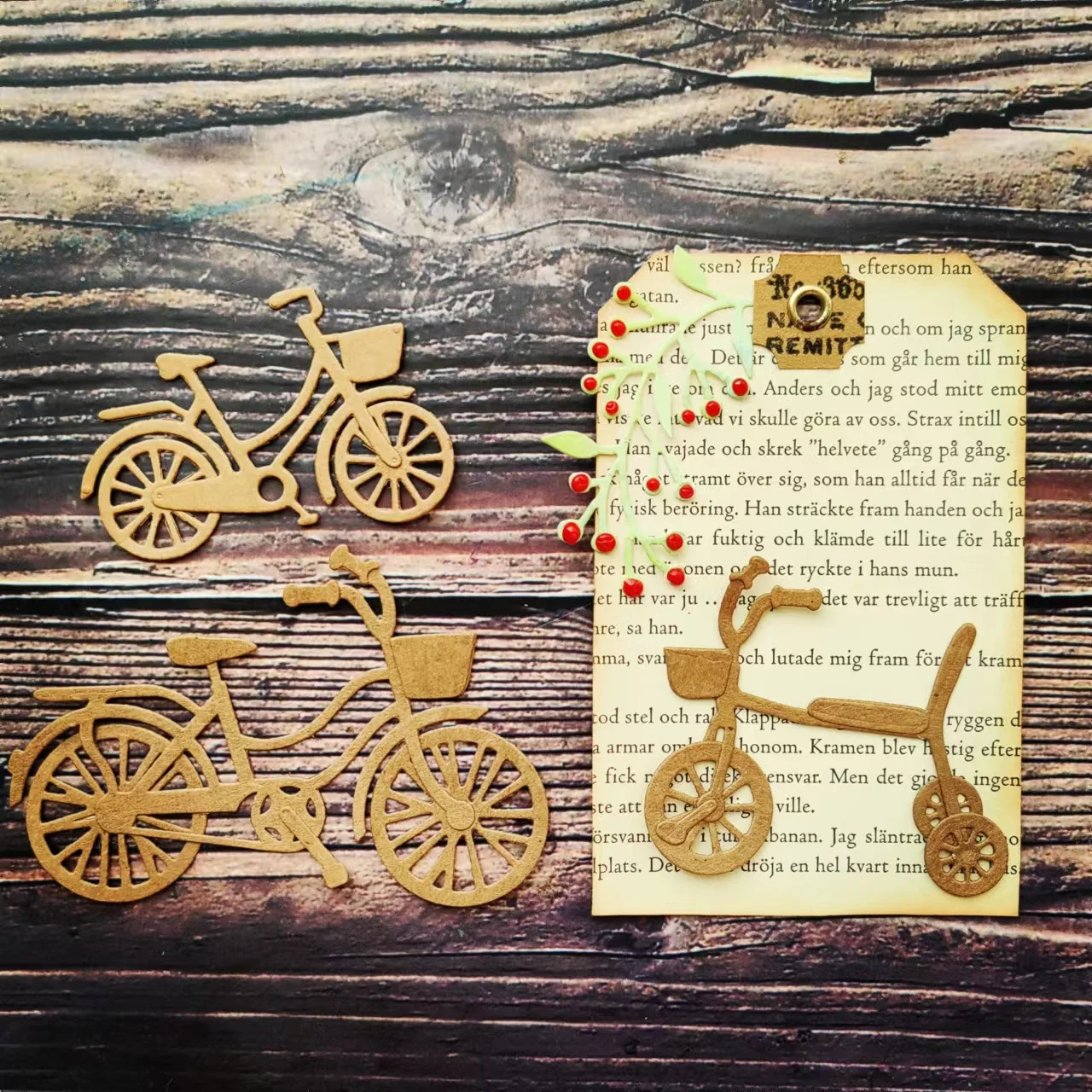 【GOGOCRAFT】ST002 Bicycle BikeThinlits Cutting Dies for JunkJournal Scrapbooking PaperDIY Original Designs