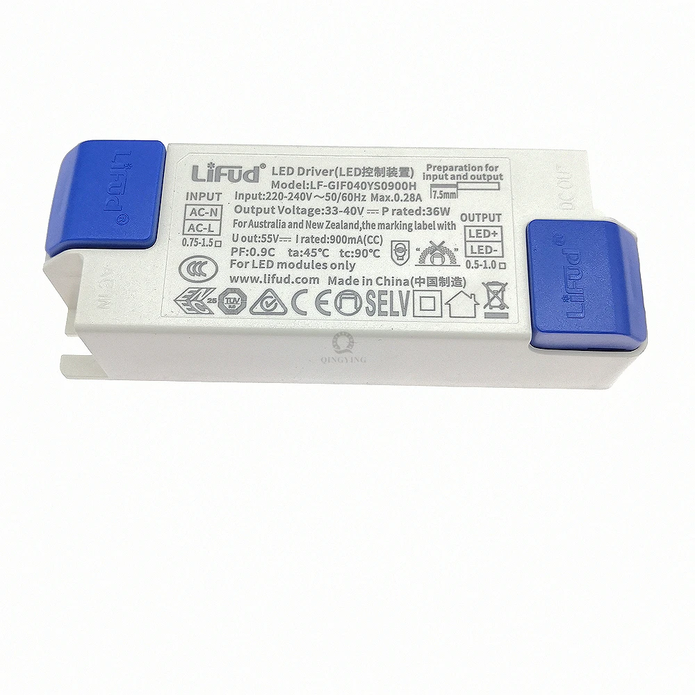 Lifud LED Driver LF-GIF040YS 800mA-1050mA DC33-40V High PF 0.9 alimentatore trasformatore di illuminazione sfarfallio gratuito per moduli LED