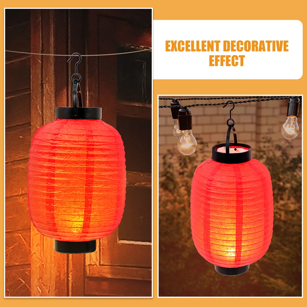 

2 pcs Japanese Folding Lanterns Winter Melon Shape Paper Metal 15cm Diameter 29cm Height Not Included