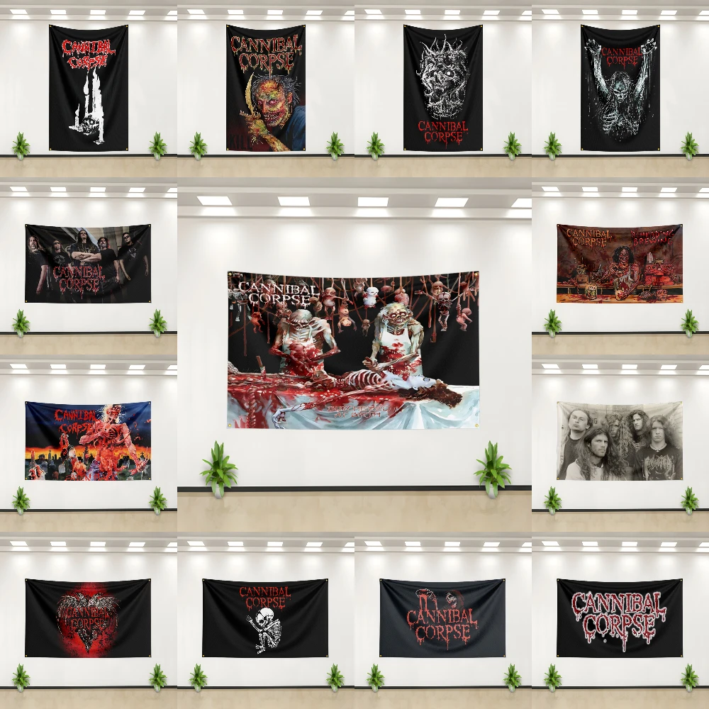 

Rock Music Flag 3x5ft for C-Cannibal Corpse Fans Banner HD Print Brass Grommet Bedroom Living Room Dorm Wall Decor Tapestry