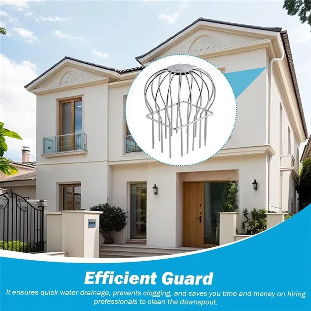 Stainless Steel Drain Protector Mesh Gutter Guard Cover Leaf Debris Blocker Reusable Sink Pipe Filter For Roof Patio Garden view 4
