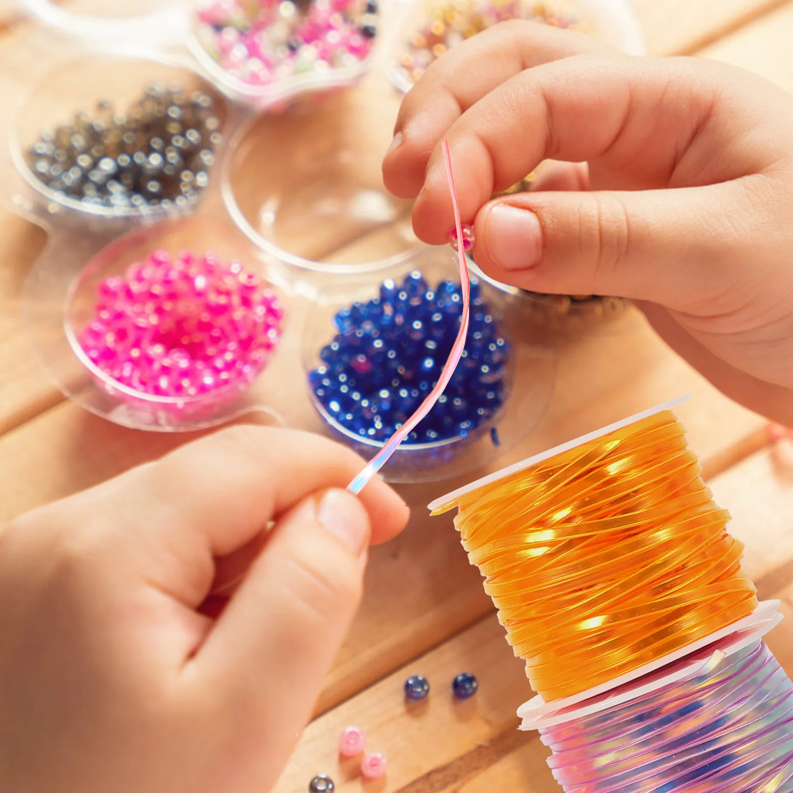 1Set Plastic Lanyard Snaren voor DIY Ambachten Kleurrijke Platte Touw Hand Geweven Armband Maken Materiaal Kinderen Volwassen Vriendschap