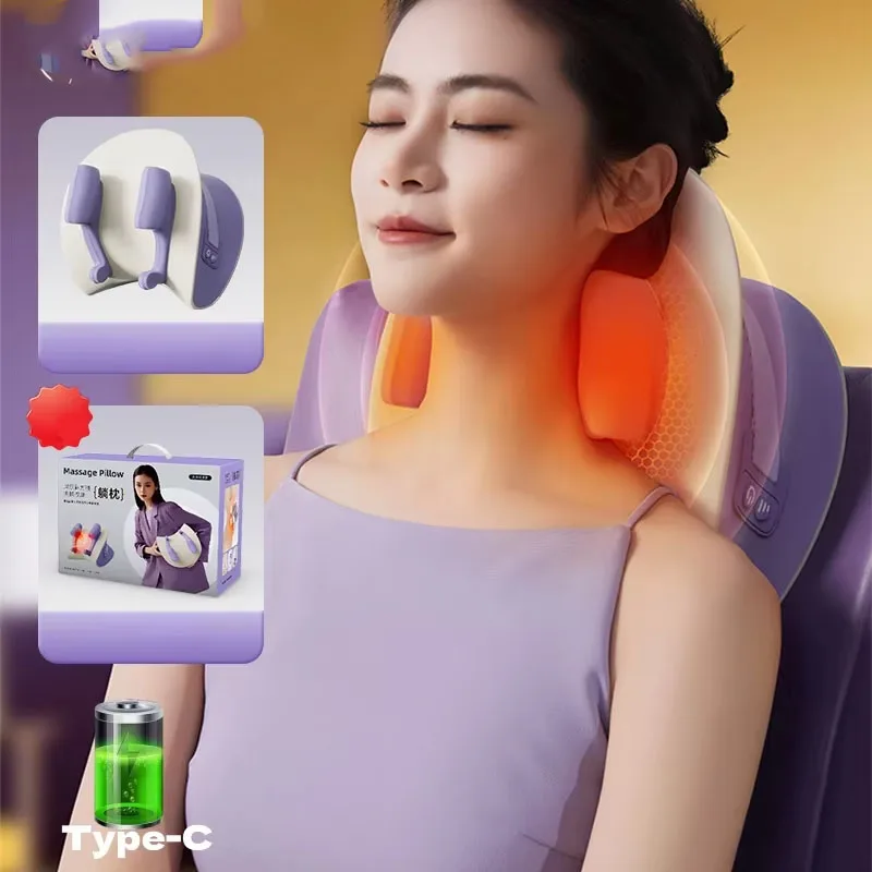 

Jinkairui Cervical Massager Neck And Shoulder Kneading Massage Pillow for Trapezius Muscle Relaxation Health Beauty