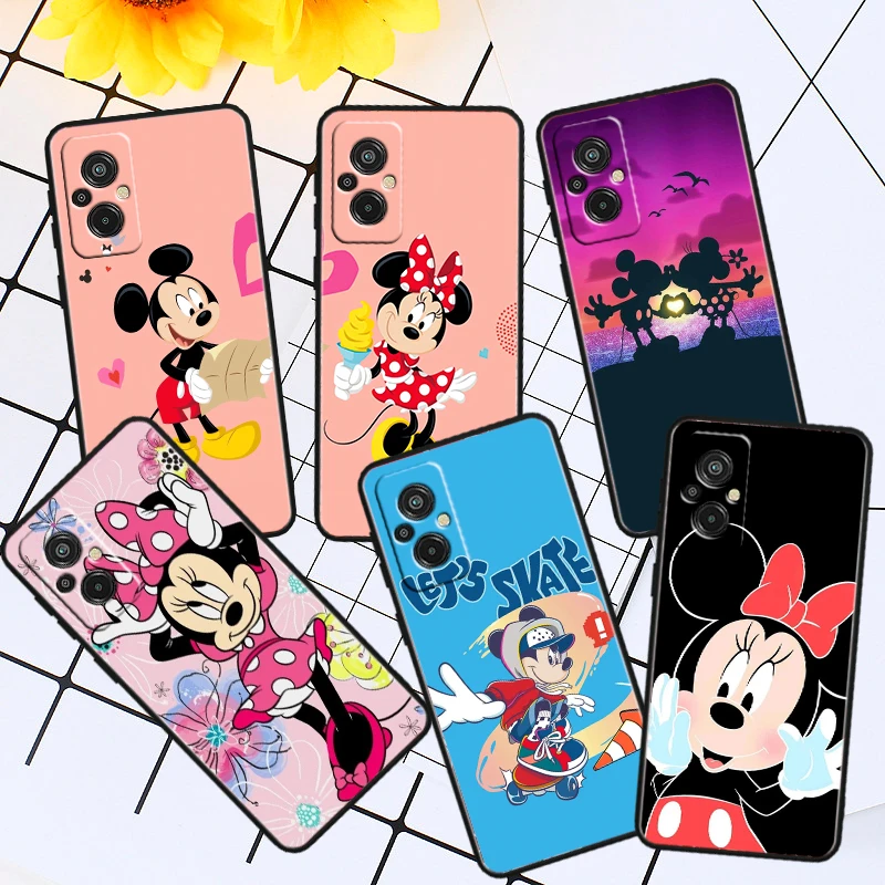 Disney Mickey Mouse Black Phone Case For Xiaomi Redmi 10 12 13 C GO K10 30 40 50 60 Pro Gaming ULTRA Funda Shell Soft Cover Capa