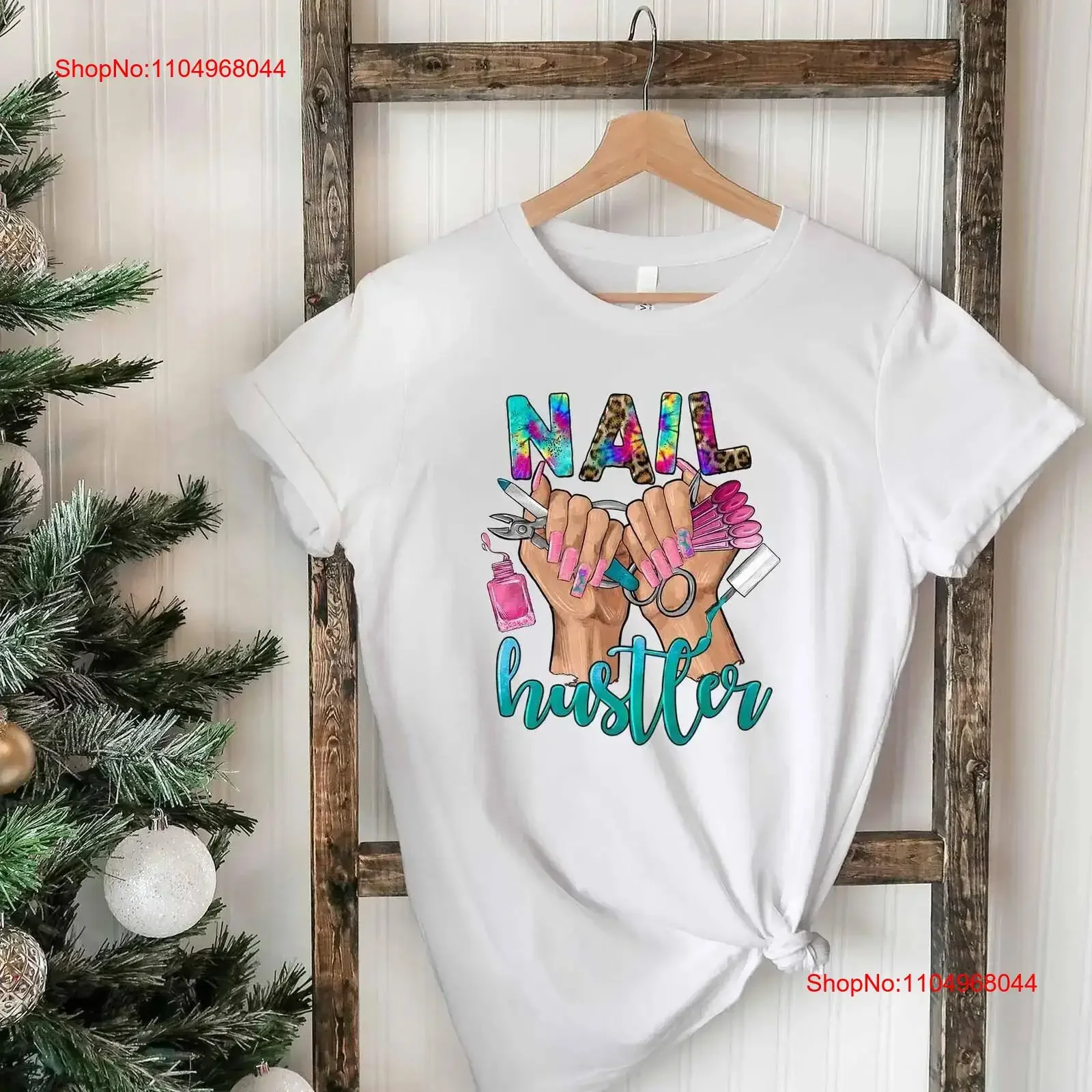 

Футболка Nail Hustler ArtisT Technician Salon StylisT Модные тенденции винтажная стираная уличная одежда Повседневная дизайнерская одежда унисекс