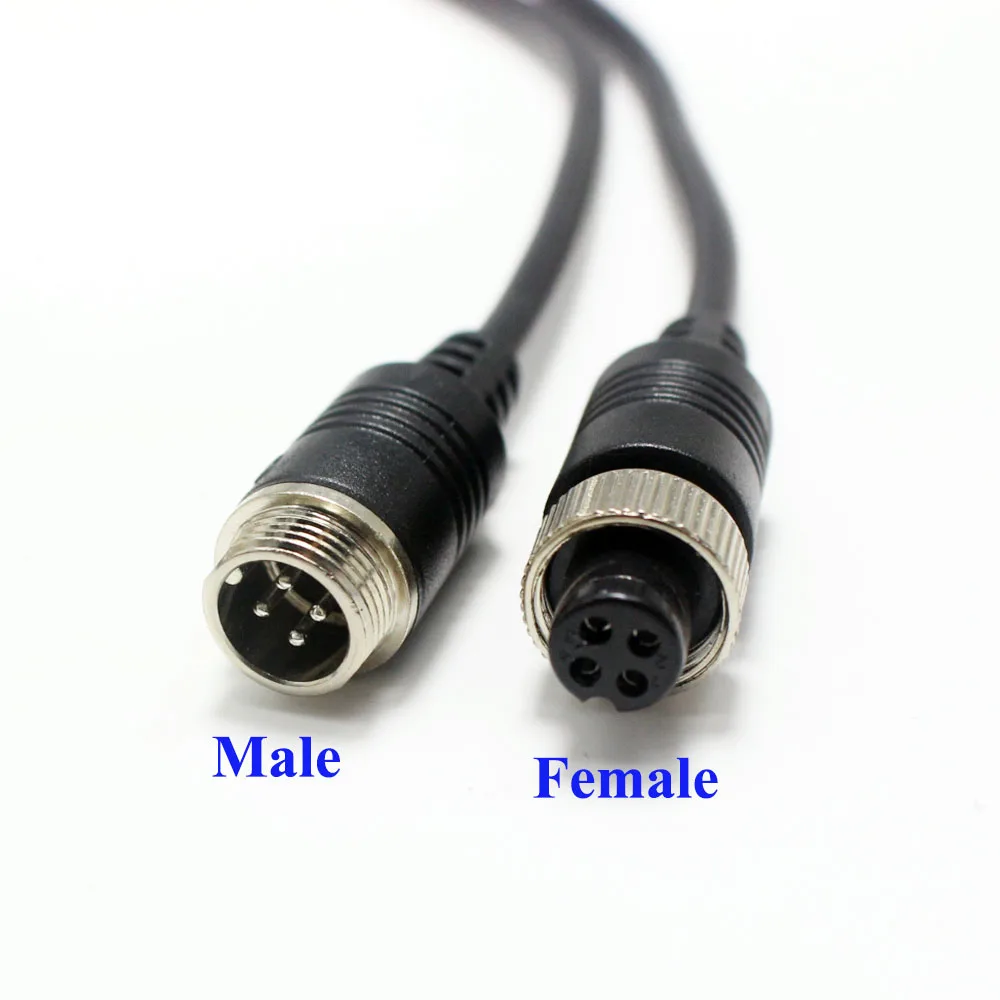 1Pcs M12 4Pin Aviation Male to Male /Female  Female to Female Extension Cable GX12 Adapter for CCTV Camera Security DVR 20CM