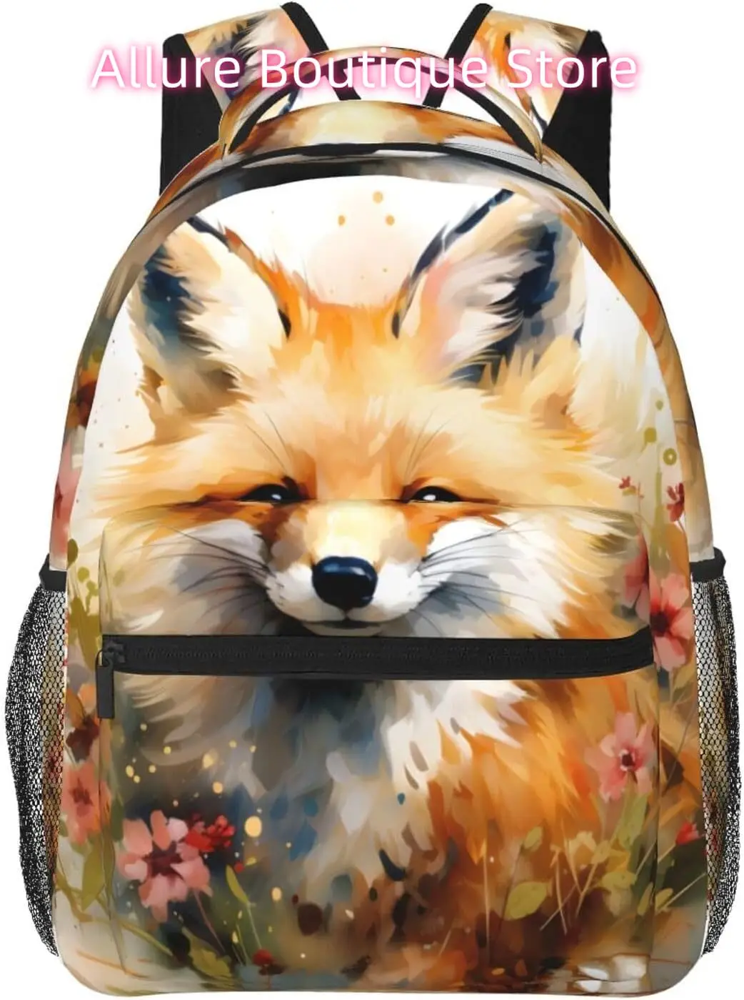 

Сумка для ноутбука «Снова в школу», легкий рюкзак для ноутбука с милым цветком лисы, легкий многоцелевой дорожный повседневный рюкзак унисекс Coll