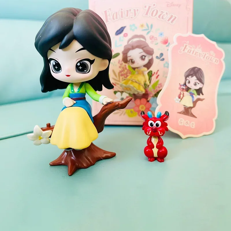 Disney Mulan and Mushu Dragon Action Figure Toys Hot Movies Mulan Princess Anime Doll Collection Ornament Girls Birthday Gift