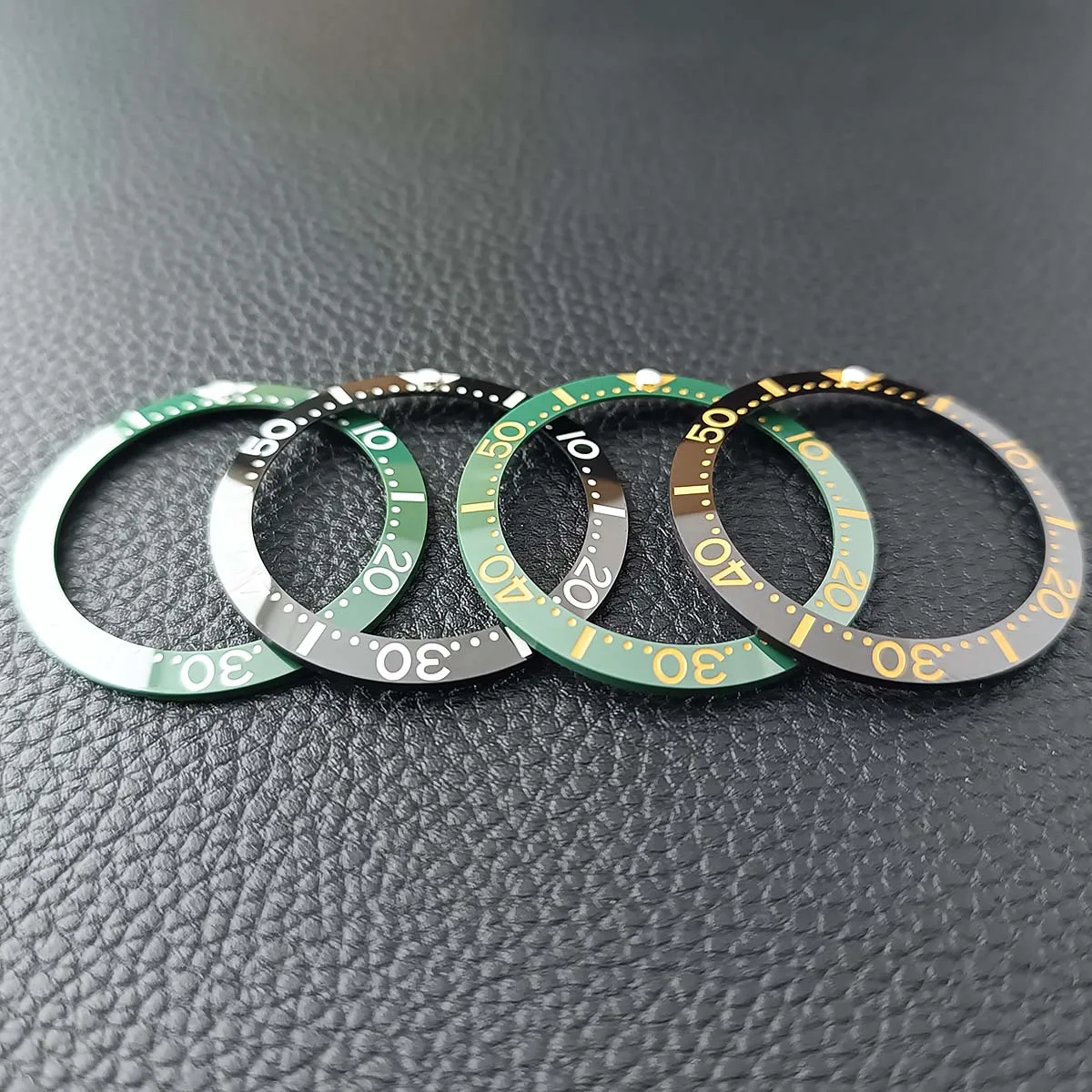 Inserto lunetta in ceramica inclinata 33,65 mm * 27 mm Parti di ricambio per orologi