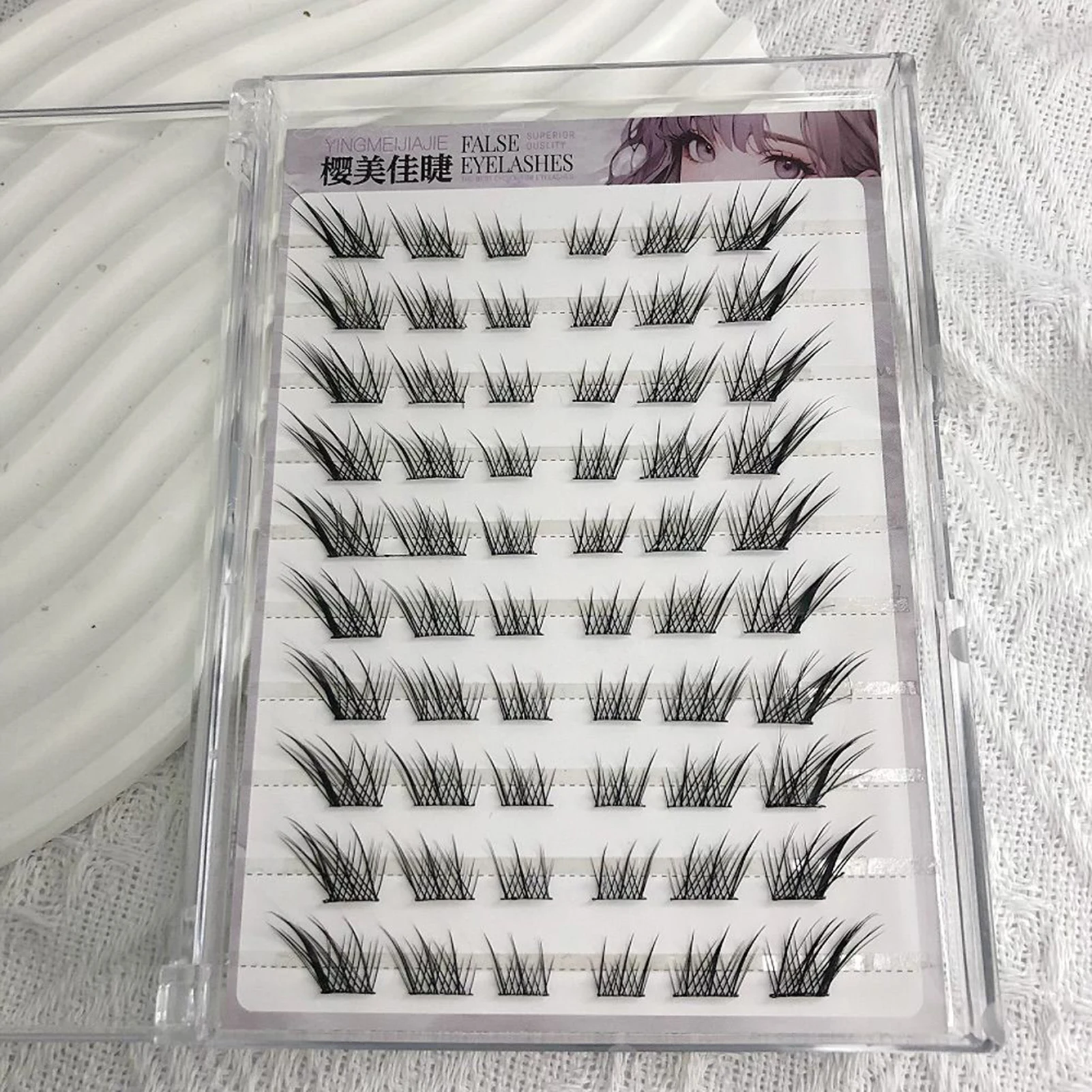 Glue Free Wispy Foxes Fake Eyelashes 11-13mm Wispy Anime Eyelash Time-saving Choice For Beginners Segmentation Lashes 10/20 Rows