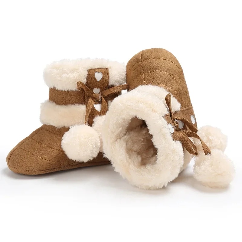 Botas de nieve cálidas para bebé, niño y niña, zapatos de algodón suave para interiores, 4 colores, invierno, 2023