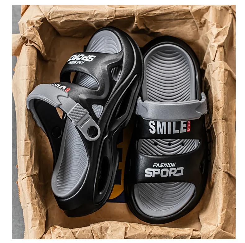 Herren-Hausschuhe, neue Sommer-EVA-Sandalen mit weicher Sohle, Plattform-Sandalen für drinnen und draußen, zum Gehen, Strandschuhe, Flip-Flops, Herrenschuhe – Detail 17