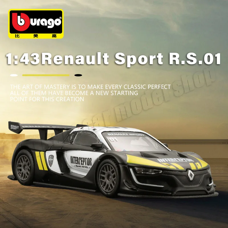 Original Bburago Renault Sport R.S.01  Alloy Die-cast Car Model Collectible Miniature Cars Model Toys Children's Gift