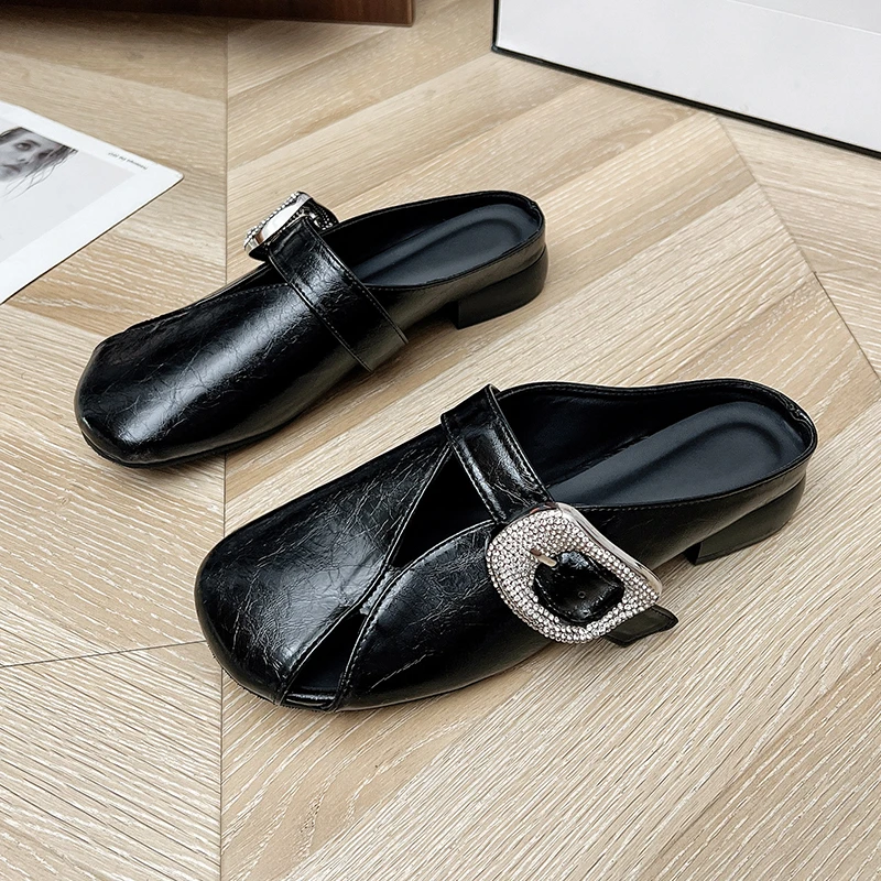 

Туфли-лодочки, женские тапочки на плоской подошве, повседневные сандалии с кристаллами, дизайнерские новые летние женские шлепанцы 2024, модные шлепанцы, уютные Zapatos