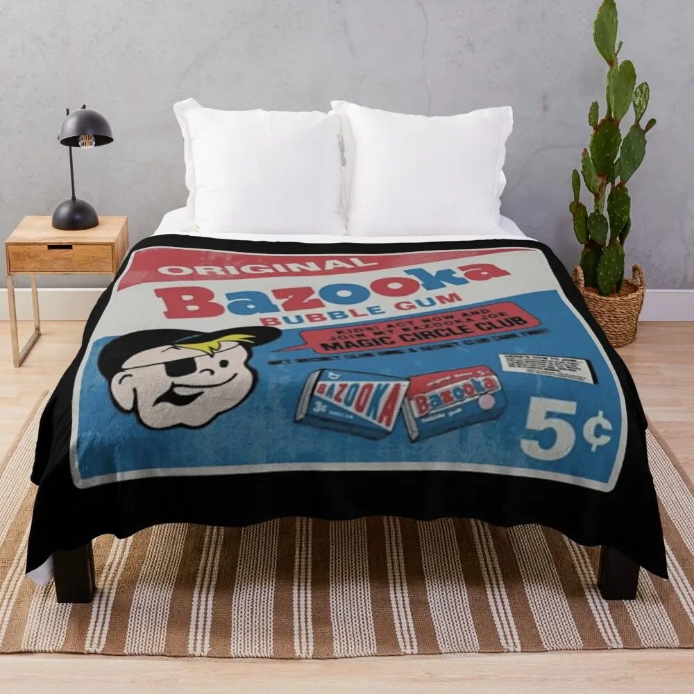 bubblegum bazooka Throw Blanket Decoratives Decorative Sofa Fashion Sofas Retros Blankets