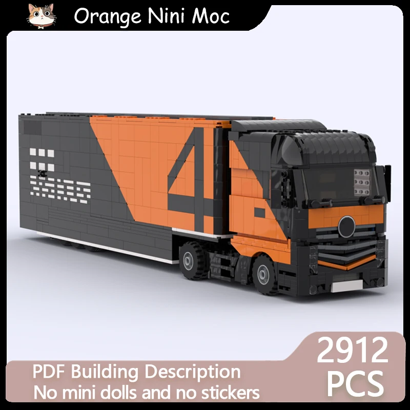 

City Car Model MOC Building Bricks F1 Sports Car Transport Vehicle Modular Technology Gifts Holiday Assemble Children Toys Suit