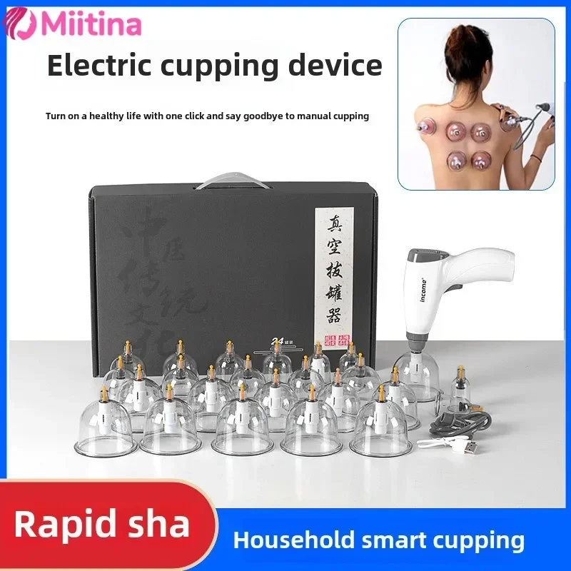 

24 Pieces Vacuum Cupping Therapy Set Massage Body Anti-Cellulite Suction Cups Physiotherapy Facial Massage Jars Health Care tool